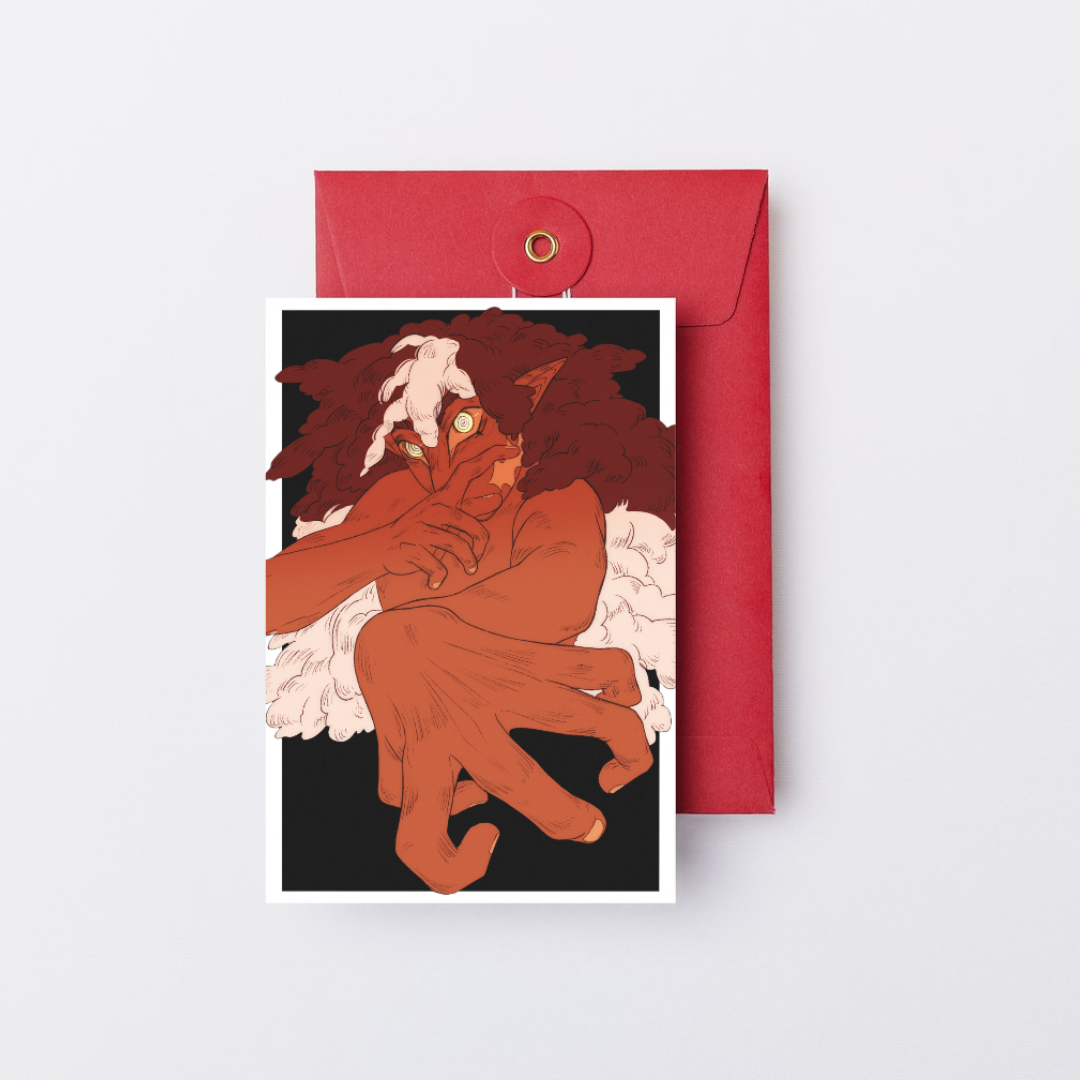 Aisha Red Mini Print 4x6"