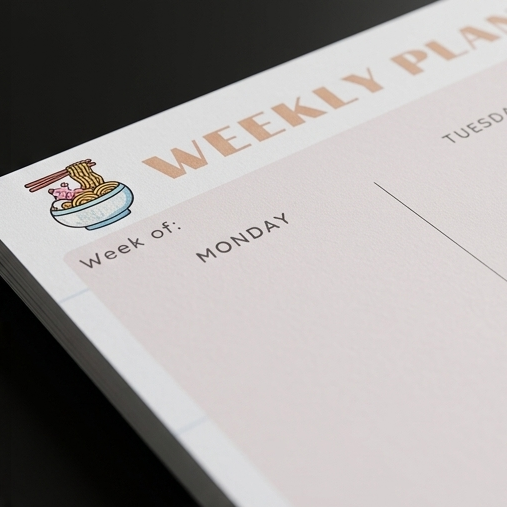 Oriental Weekly Planner Pad