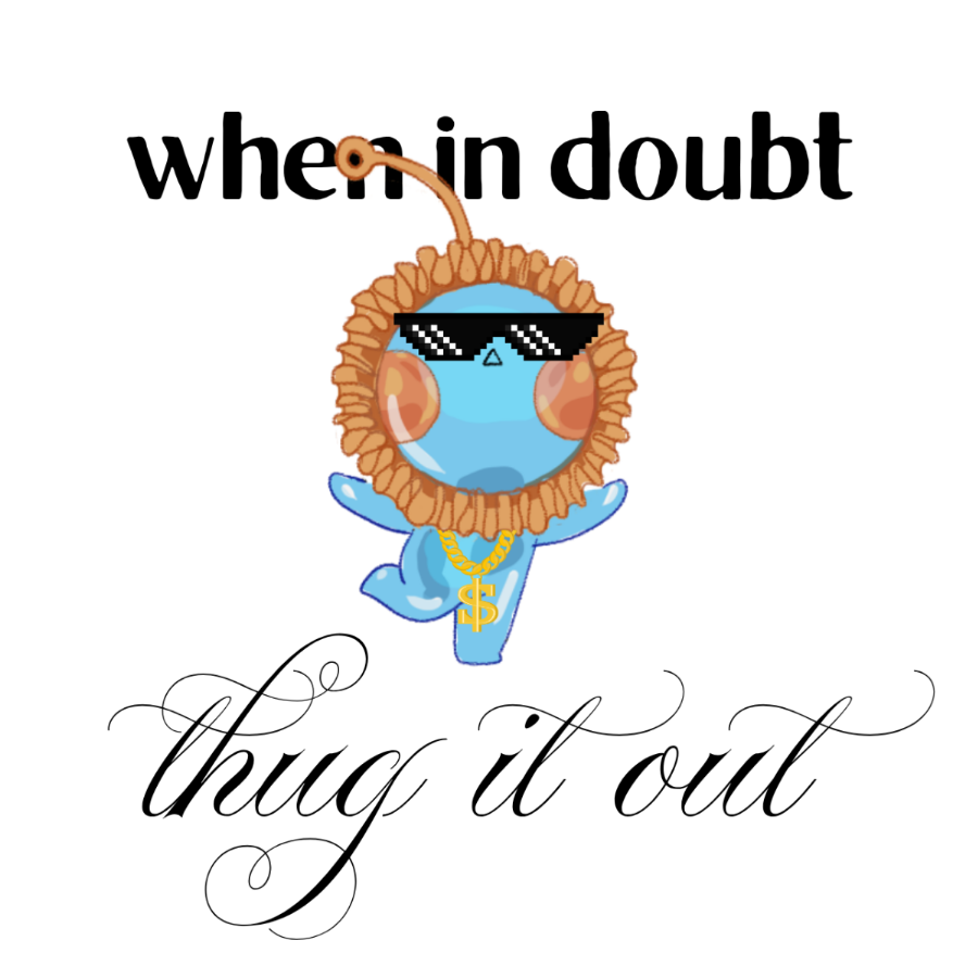 When in doubt, thug it out Sticker