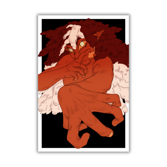 Aisha Red Mini Print 4x6"