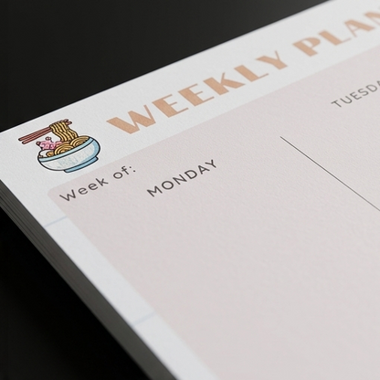 Oriental Weekly Planner Pad
